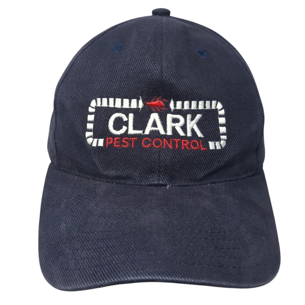 Clark Pest Control Strapback Hat Blue One Size Embroidered Wear Guard